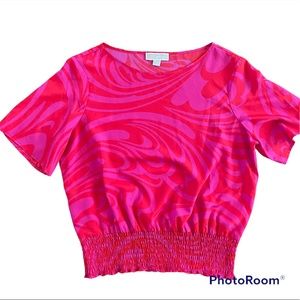 Michael - Michael Kors - Pink with Red Top - Size Large